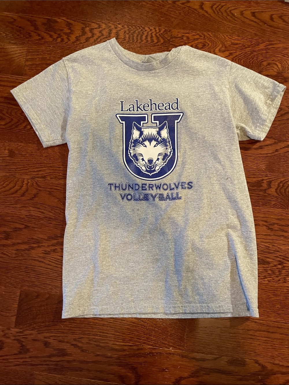 Lakehead Thunderwolves Volleyball Gray Graphic Tee